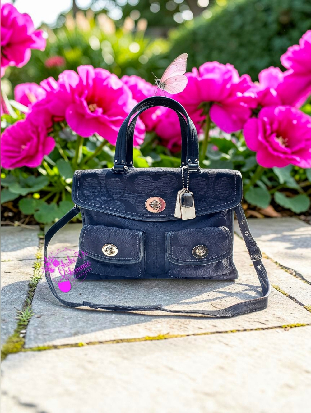 COACH HAMPTONS SIGNATURE LEGACY BUSINESS BAG